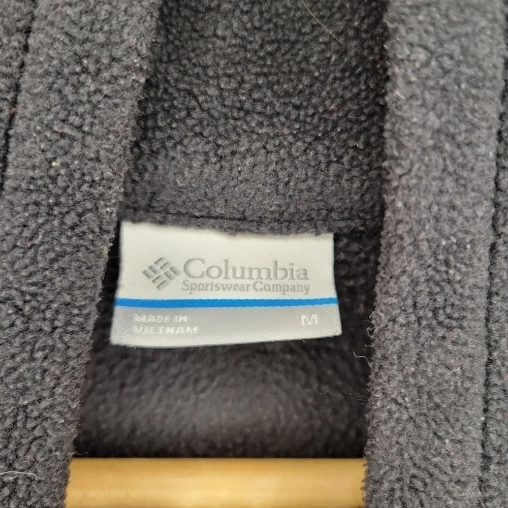Columbia Black Fleece Full-Zippered Jacket Sz Med